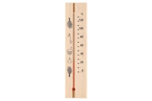 Bastutermometer i trä
