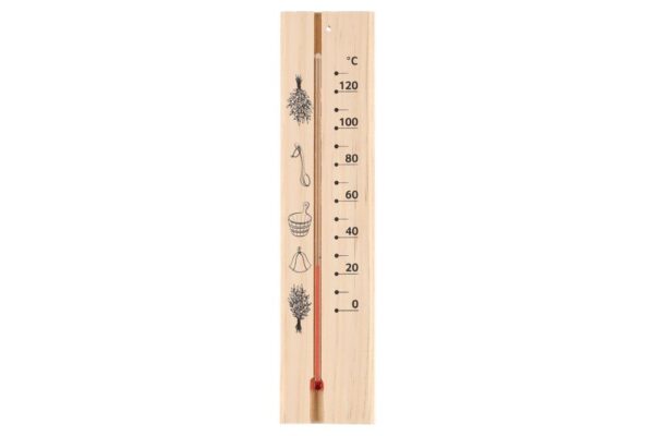 Bastutermometer i trä